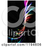 Poster, Art Print Of Spiraling Colorful Fractals On Black