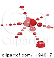 Clipart Of A Red Water Drop Splat Design Royalty Free Vector Illustration
