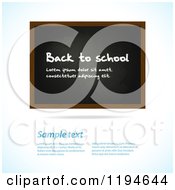 Poster, Art Print Of Blackboard With Sample Text On A Shaded Background