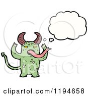 Poster, Art Print Of Horned Monster Thinking