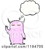 Poster, Art Print Of Horned Monster Thinking