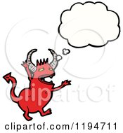 Poster, Art Print Of Horned Monster Thinking