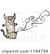 Cartoon Of A Monster Speaking Royalty Free Vector Illustration by lineartestpilot