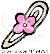 Cartoon Of A Flowered Headband Royalty Free Vector Illustration by lineartestpilot