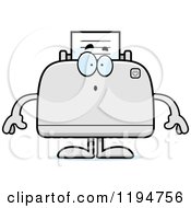 Cartoon Of A Surprised Printer Mascot Royalty Free Vector Clipart by Cory Thoman