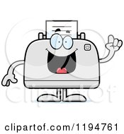 Cartoon Of A Smart Printer Mascot Royalty Free Vector Clipart by Cory Thoman