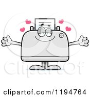 Cartoon Of A Loving Printer Mascot Wanting A Hug Royalty Free Vector Clipart