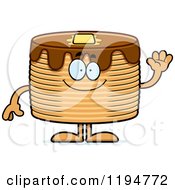 Waving Pancakes Mascot