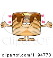 Loving Pancakes Mascot Wanting A Hug