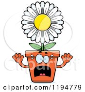 Poster, Art Print Of Scared Flower Pot Mascot