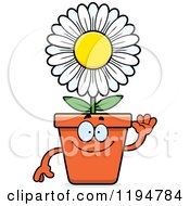 Poster, Art Print Of Waving Flower Pot Mascot