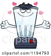 Cartoon Of A Loving Blender Mascot Wanting A Hug Royalty Free Vector Clipart