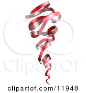 Poster, Art Print Of Wavy Red Ribbon