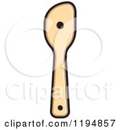 Clipart Of A Wooden Kitchen Spatula 4 Royalty Free Vector Illustration