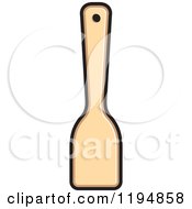 Clipart Of A Wooden Kitchen Spatula 2 Royalty Free Vector Illustration