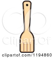 Clipart Of A Wooden Kitchen Spatula 3 Royalty Free Vector Illustration