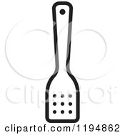 Clipart Of A Black And White Kitchen Spatula Royalty Free Vector Illustration by Lal Perera