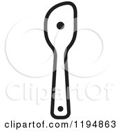 Clipart Of A Black And White Kitchen Spatula 2 Royalty Free Vector Illustration by Lal Perera