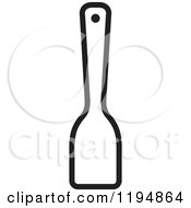 Clipart Of A Black And White Kitchen Spatula 3 Royalty Free Vector Illustration by Lal Perera