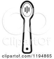 Poster, Art Print Of Black And White Kitchen Slotted Spoon