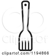 Clipart Of A Black And White Kitchen Spatula 4 Royalty Free Vector Illustration by Lal Perera