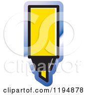 Clipart Of A Highlighter Pen Office Icon Royalty Free Vector Illustration by Lal Perera