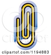 Clipart Of A Paper Clip Office Icon Royalty Free Vector Illustration