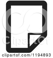 Black And White New Paper Document Office Icon