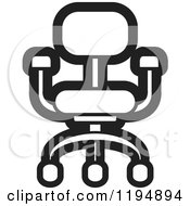 Poster, Art Print Of Black And White Chair Office Icon