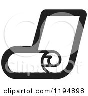 Clipart Of A Black And White Fax Roll Office Icon Royalty Free Vector Illustration