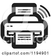 Black And White Fax Machine Office Icon
