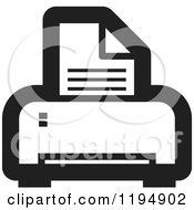 Clipart Of A Black And White Printer Office Icon Royalty Free Vector Illustration