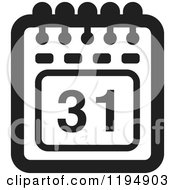 Poster, Art Print Of Black And White Calendar Office Icon