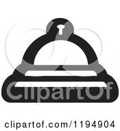 Clipart Of A Black And White Bell Office Icon Royalty Free Vector Illustration