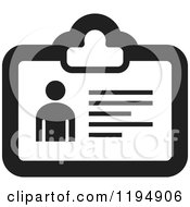 Clipart Of A Black And White ID Office Icon Royalty Free Vector Illustration by Lal Perera