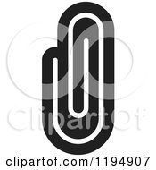 Black And White Paper Clip Office Icon