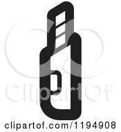 Clipart Of A Black And White Box Cutter Office Icon Royalty Free Vector Illustration