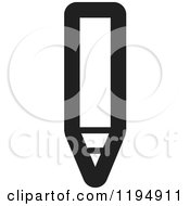Clipart Of A Black And White Pencil Office Icon Royalty Free Vector Illustration