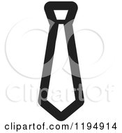 Clipart Of A Black And White Business Tie Office Icon Royalty Free Vector Illustration by Lal Perera