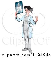 Poster, Art Print Of Female Doctor Holding An X Ray