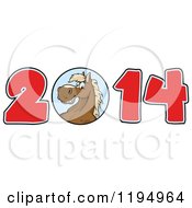 Poster, Art Print Of Brown New Year 2014 Horse