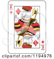 Clipart Of A King Of Diamonds Playing Card Royalty Free Vector Illustration