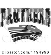 Poster, Art Print Of Black And White Big Cat And Panthers Team Text