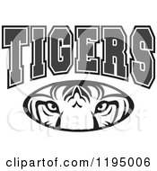 Poster, Art Print Of Grayscale Tigers Text Over An Eyes Oval