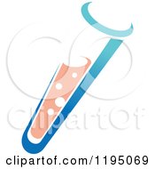 Clipart Of A Test Tube With Peach Colored Liquid Royalty Free Vector Illustration by Vector Tradition SM