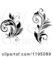 Poster, Art Print Of Black And White Flourishes With Shadows