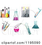Poster, Art Print Of Science Lab Test Tubes Flasks And Beakers
