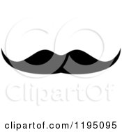 Clipart Of A Black Moustache Royalty Free Vector Illustration