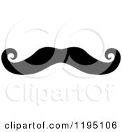 Clipart Of A Black Curled Moustache Royalty Free Vector Illustration