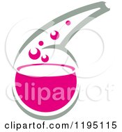 Poster, Art Print Of Science Lab Container With Pink Bubbly Liquid